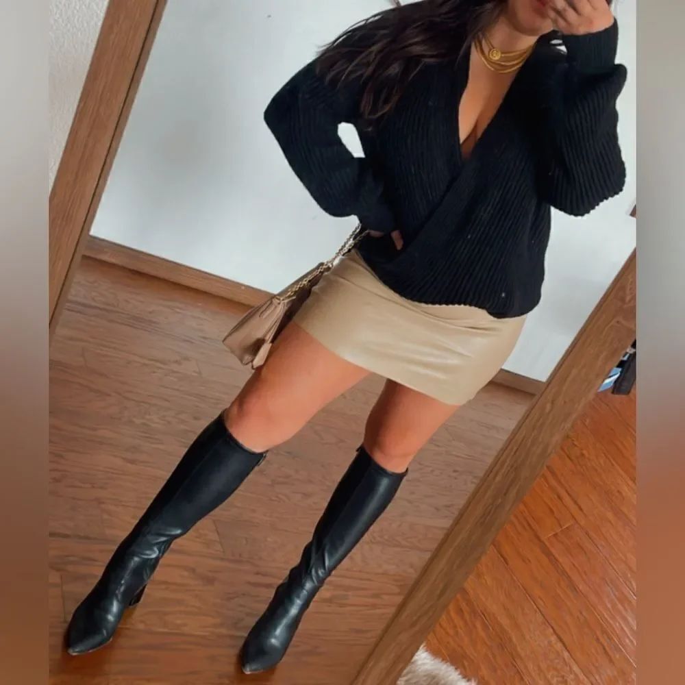 Black twist sweater